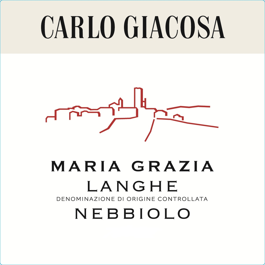 Carlo Giacosa Maria Grazia Langhe Nebbiolo Wine Label