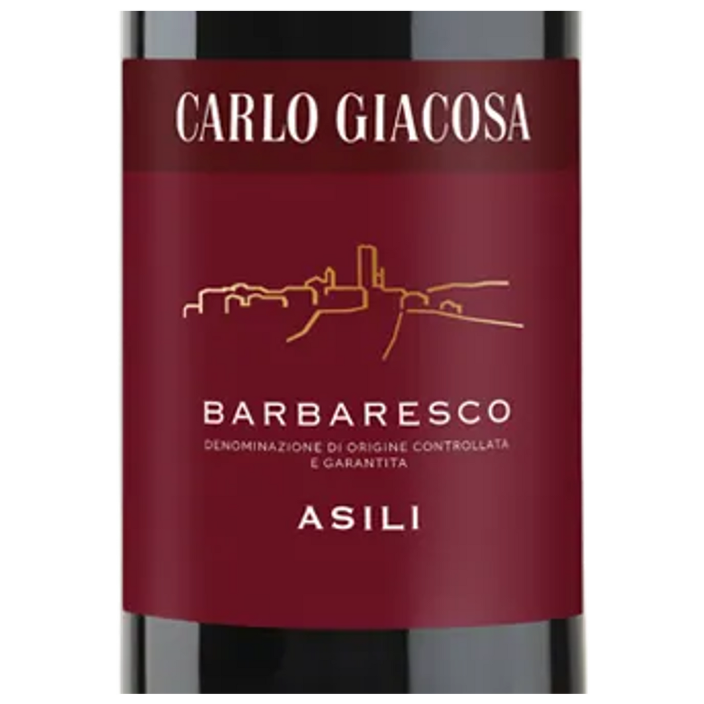 Carlo Giacosa Barbaresco Asili Wine Bottle Closeup