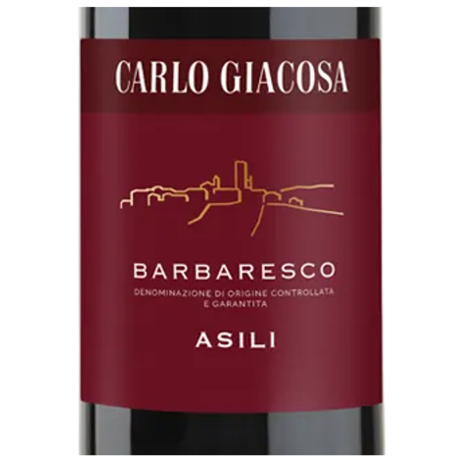 Carlo Giacosa Barbaresco Asili Wine Bottle Closeup