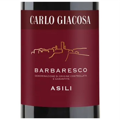 Carlo Giacosa Barbaresco Asili Wine Bottle Closeup