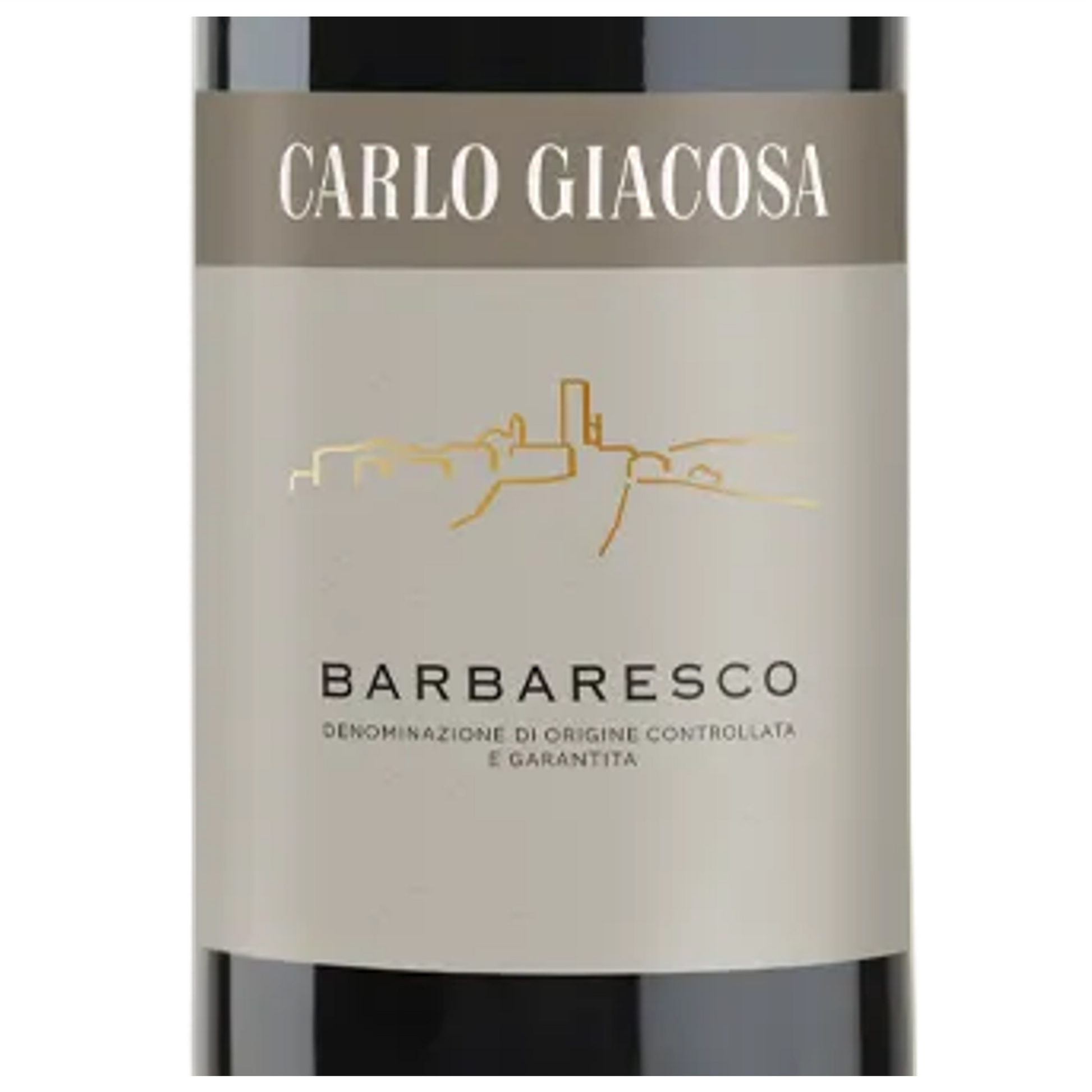 Carlo Giacosa Barbaresco Wine Bottle Closeup