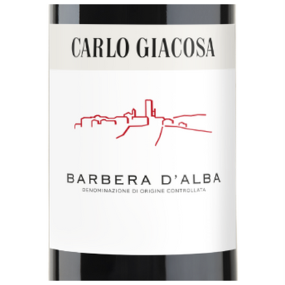 Carlo Giacosa Barbera d'Alba Wine Bottle Closeup