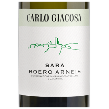 Carlo Giacosa Roero Anreis Sara Wine Bottle Closeup