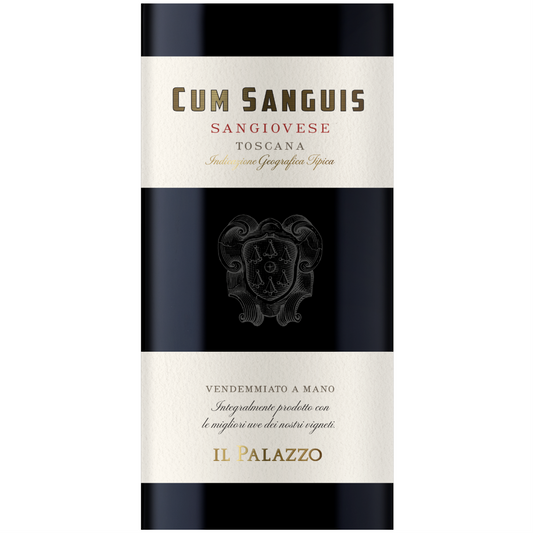 Il Palazzo wine bottle of Cum Sanguis Sangiovese Toscana