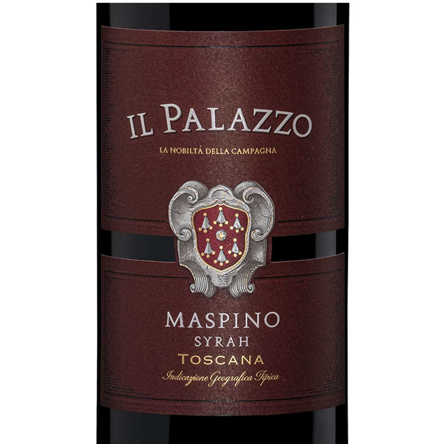 Closeup of Il Palazzo Maspino Bottle