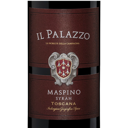 Closeup of Il Palazzo Maspino Bottle
