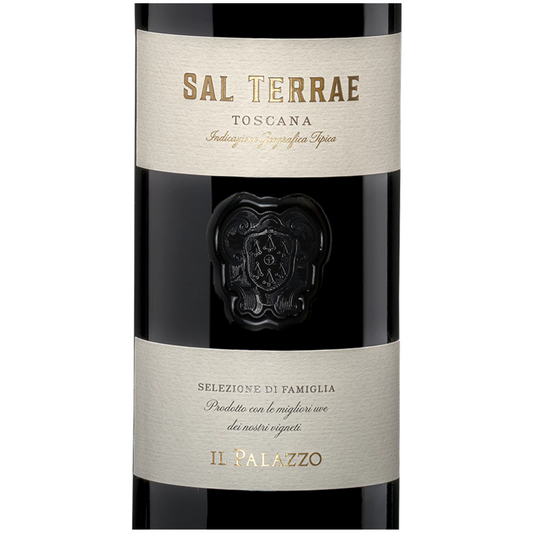 Closeup of Il Palazzo Sal Terrae Bottle