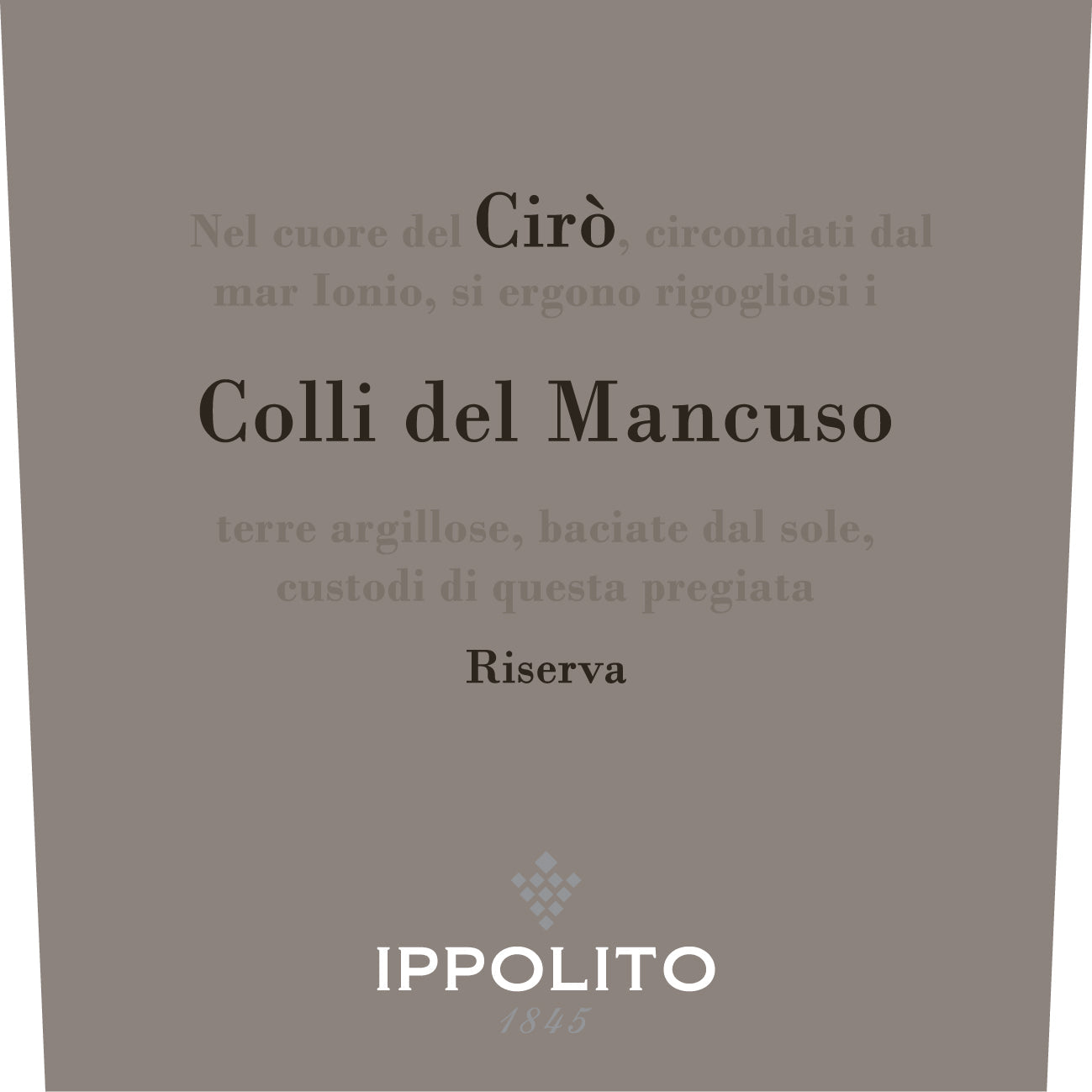 Ippolito Colli del Mancuso Wine Label