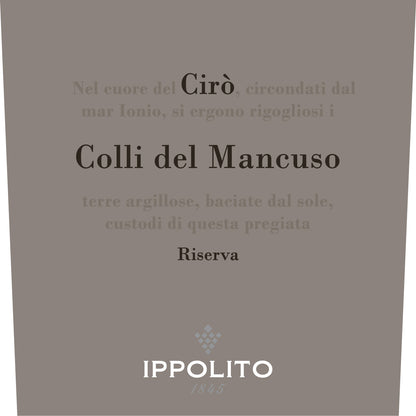 Ippolito Colli del Mancuso Wine Label
