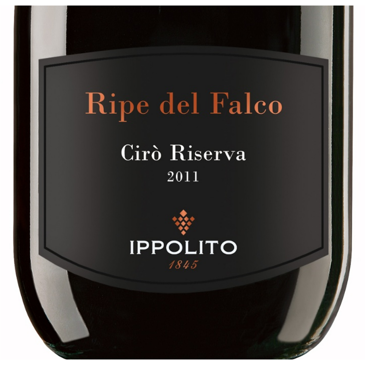 Ippolito Ripe del Falco Wine Bottle Closeup