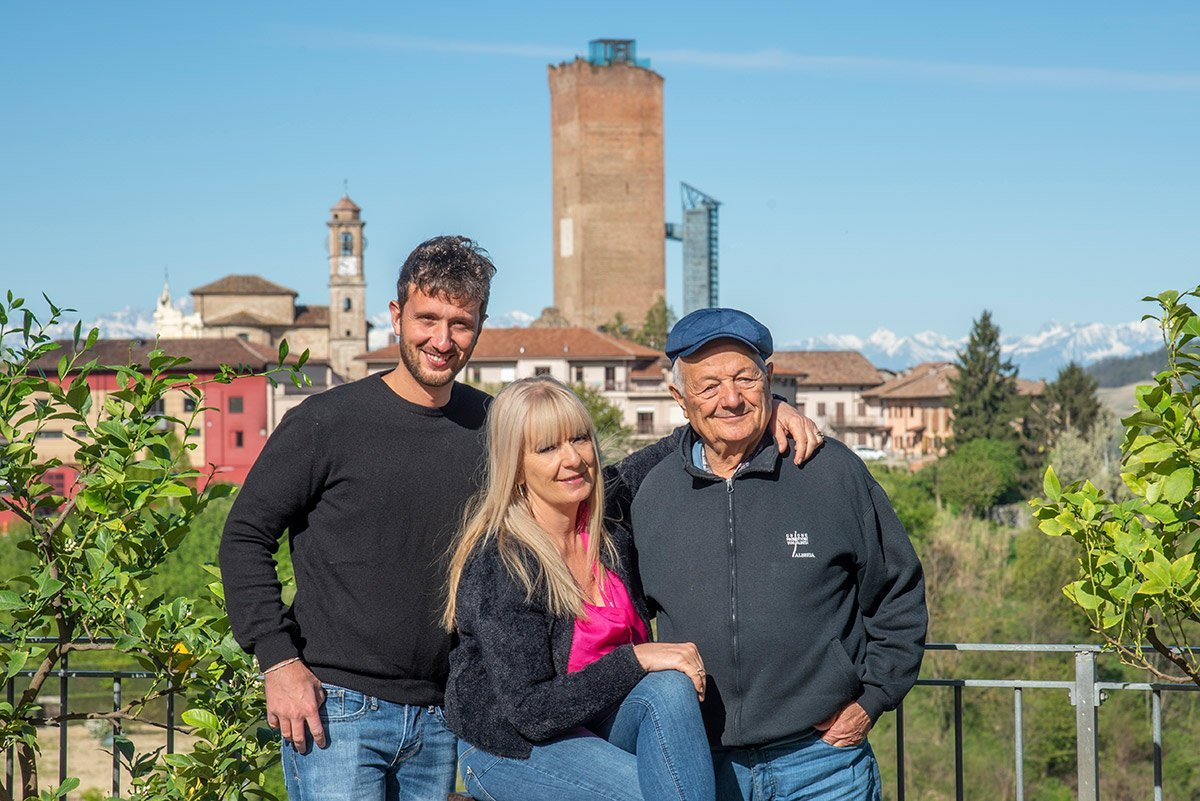 Luca, Maria Grazia, and Carlo Giacosa in Barbaresco