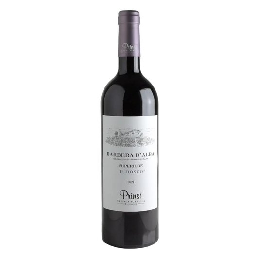 Prinsi Barbera d'Alba Superiore Il Bosco Wine Bottle