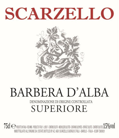 Scarzello Barbera d'Alba Wine Label