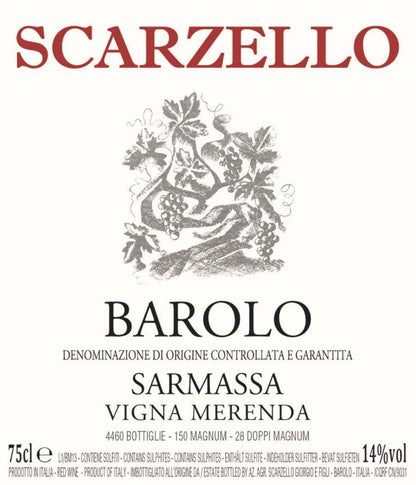 Scarzello Barolo Sarmassa Wine Label