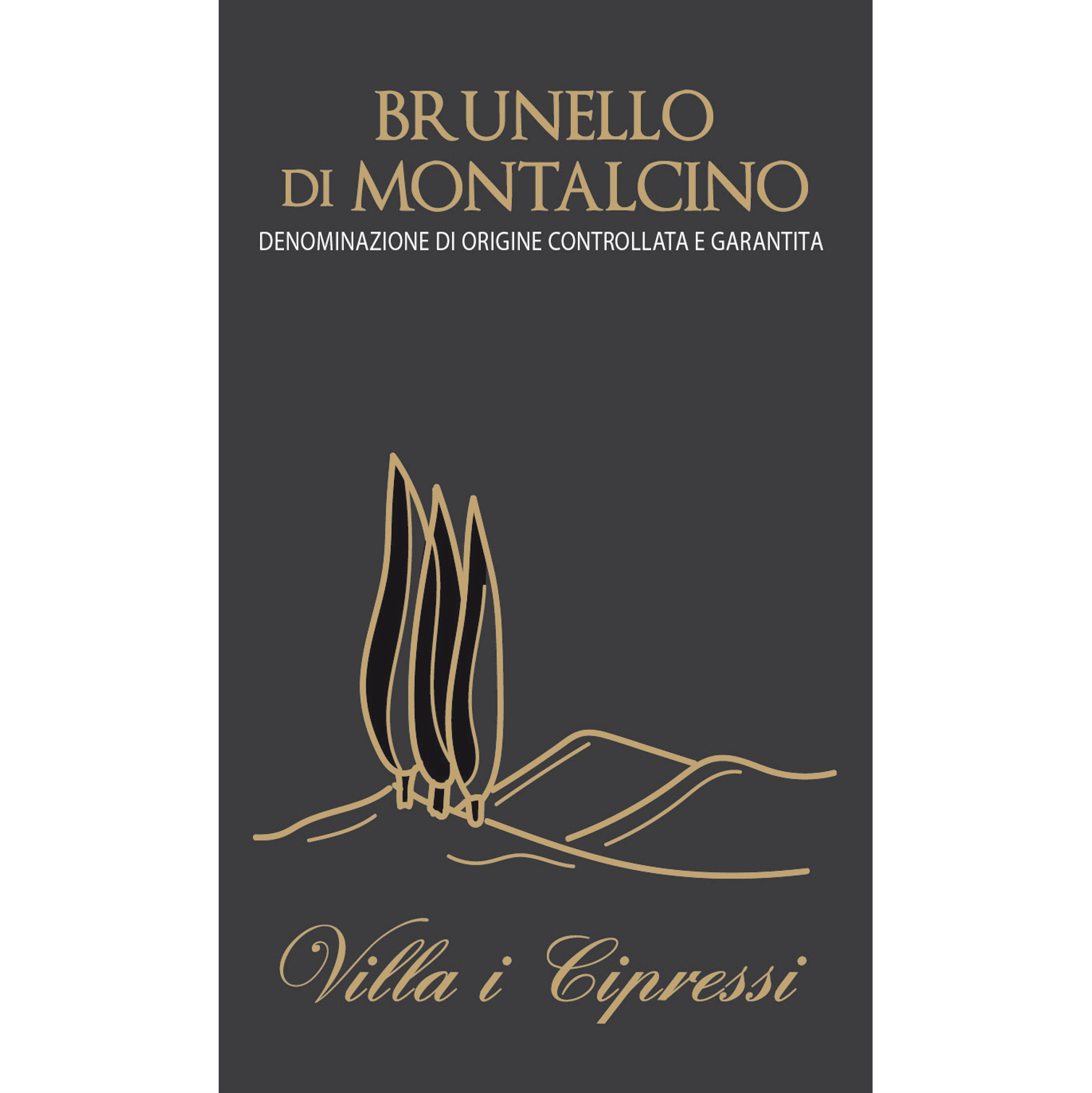 Villa i Cipressi Brunello Montalcino Wine Label