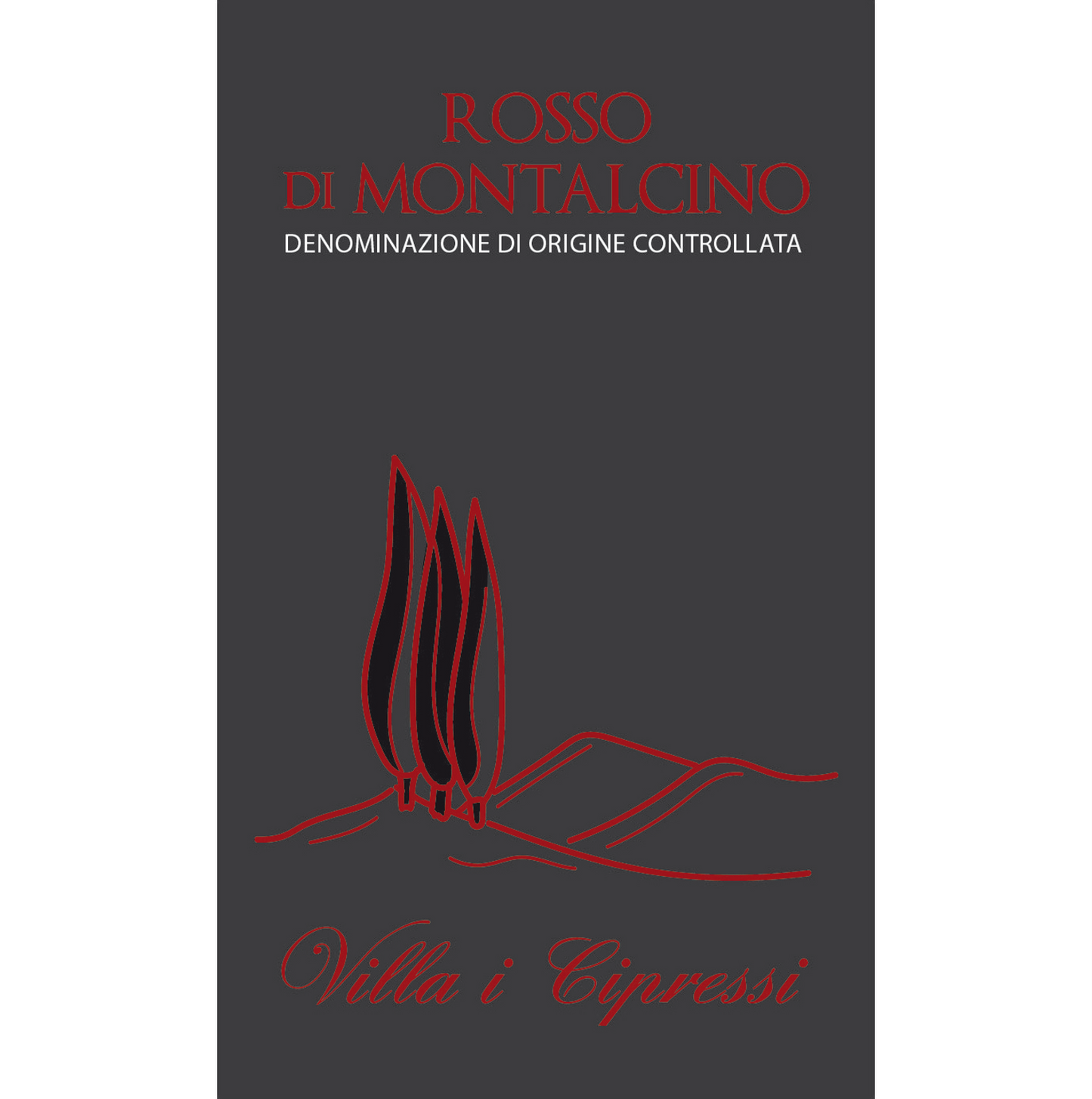 Villa i Cipressi Rosso di Montalcino Wine Label