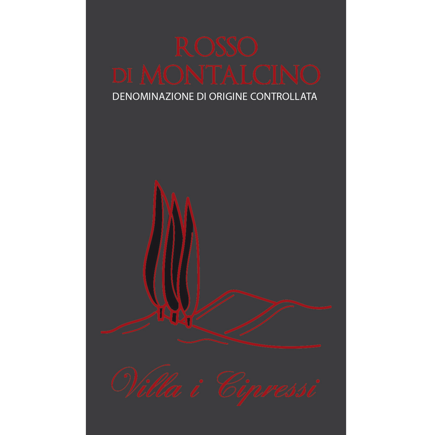 Villa i Cipressi Rosso di Montalcino Wine Label